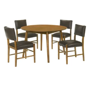 5-Piece Wood Dining Set - Walnut